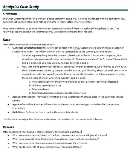 (Telco) Data Analysis using Excel